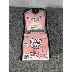 Kid's Angry Birds Hook and Loop Boxing Training Gloves Pink Stella